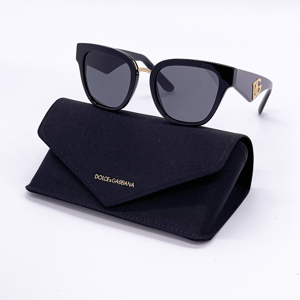 NEW DOLCE&GABBANA DG4437 501/87 WOMEN SUNGLASSES D&G DG4437 BLACK EYEWEAR